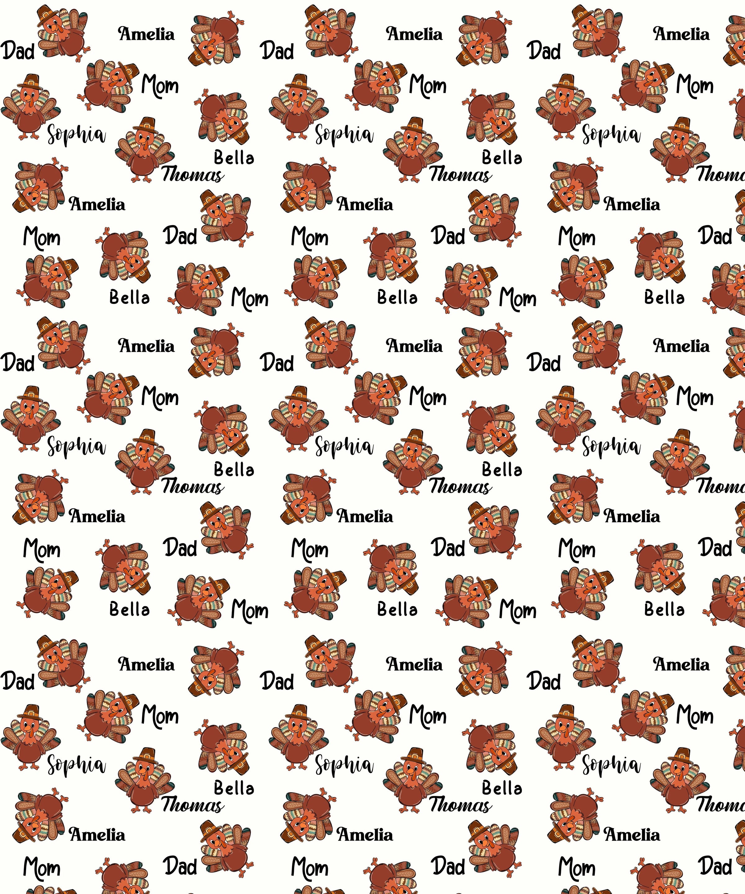 Custom Name Thanksgiving Family Matching