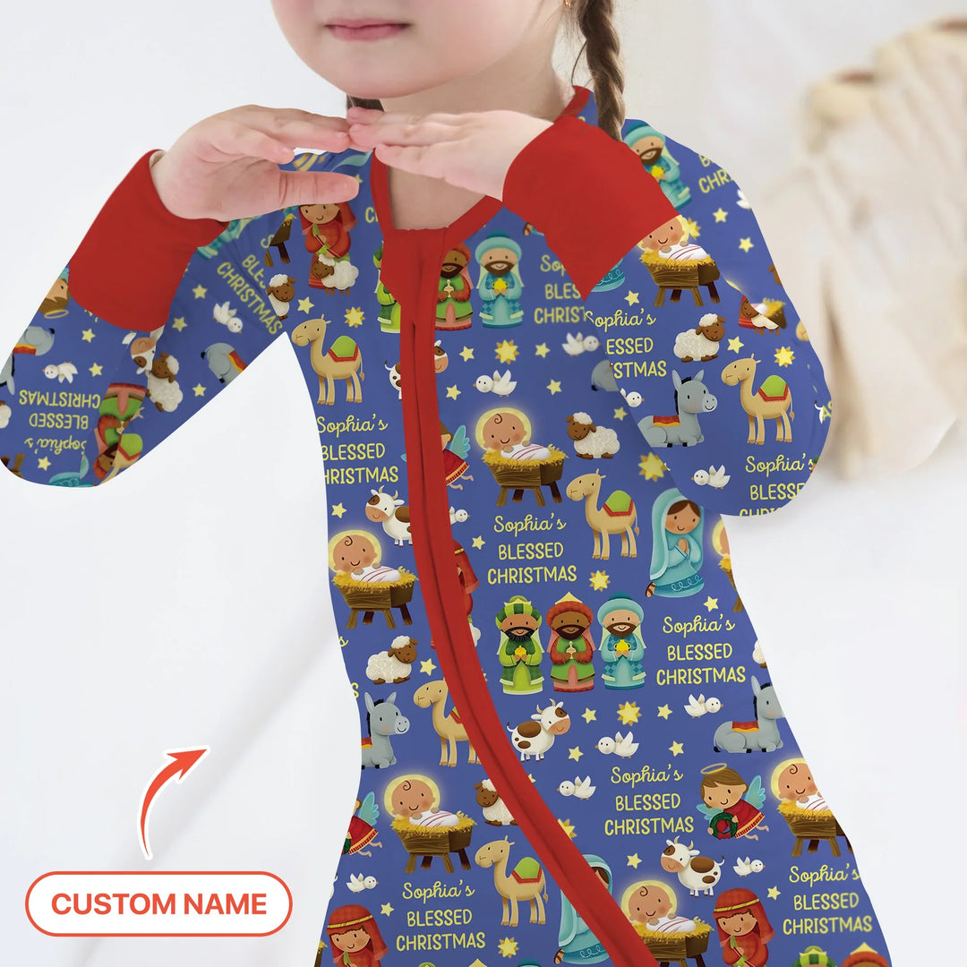 Custom Name Blessed Christmas Night Convertible Zippy
