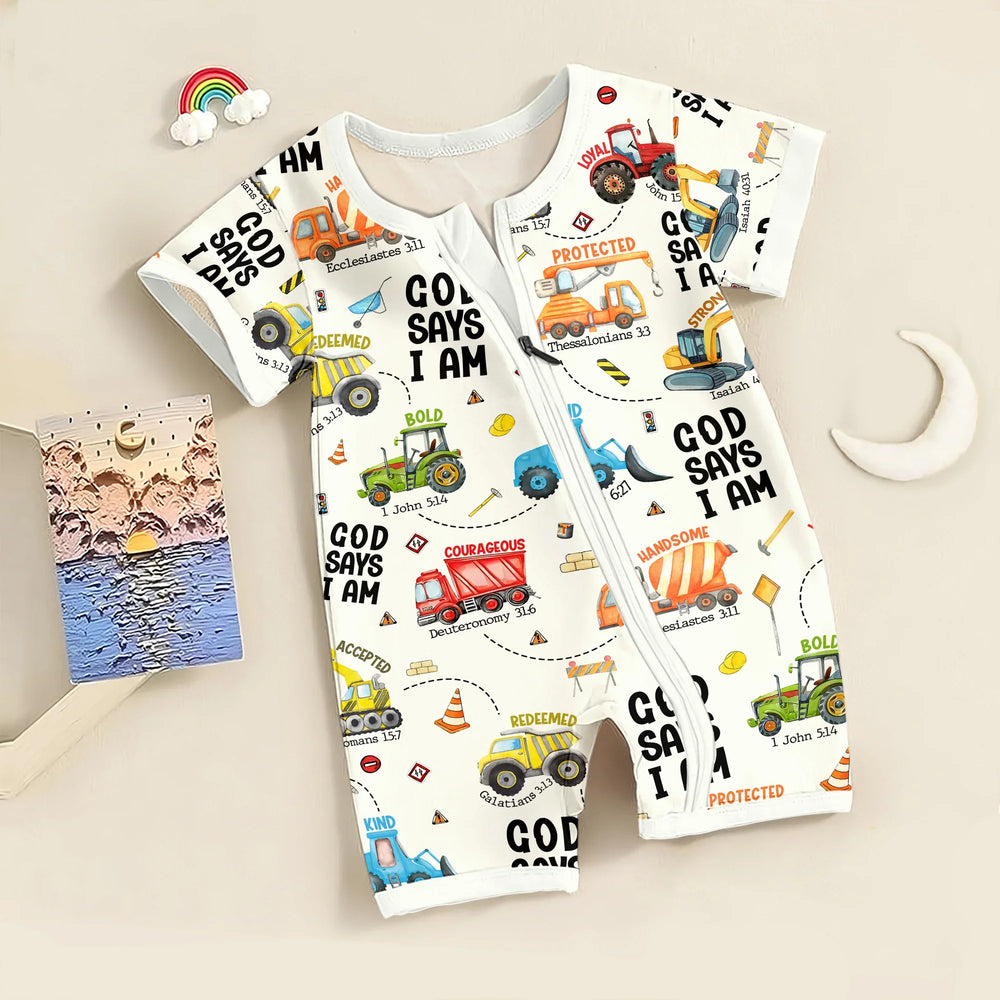 God Says I Am Shorty Zippy , God Says I Am Shorty Zippy - 0-3M / White