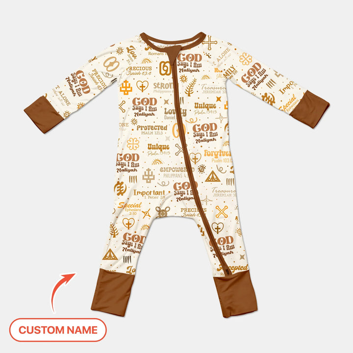 Personalized God Says I Am Custom Name Convertible Zippy , Personalized God Says I Am Custom Name Convertible Zippy - 0-3M