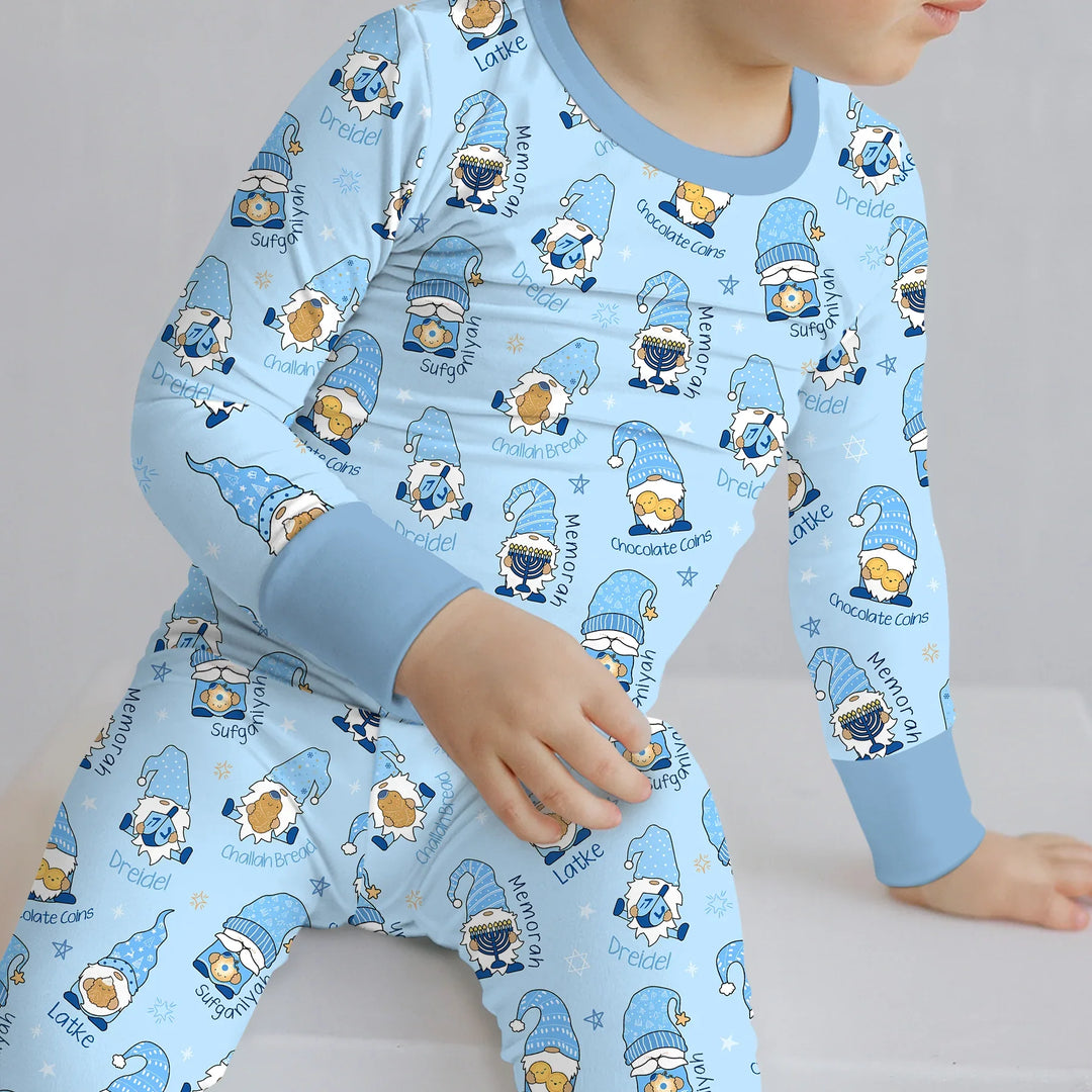 Zweiteiliges Langarm-Pyjama-Set mit Sommerfrüchten