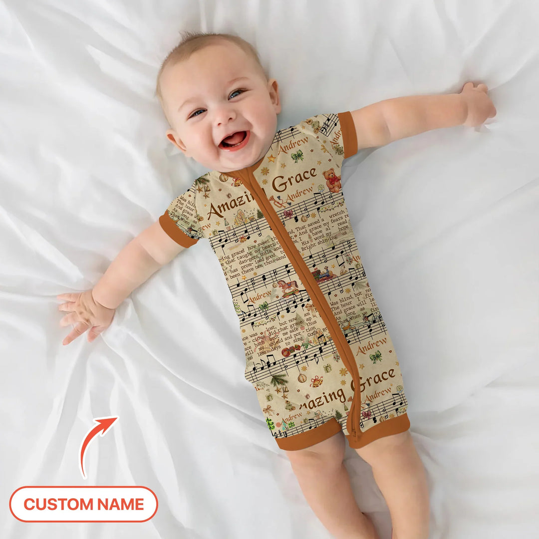 Amazing Grace Custom Name Shorty Zippy , Amazing Grace Custom Name Shorty Zippy - 0-3M