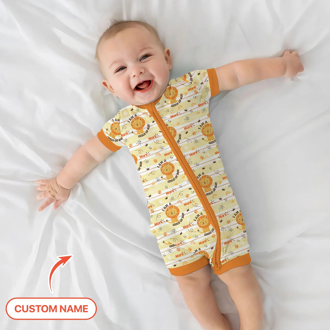 I Am A Child Of God Custom Name Boy Shorty Zippy , I Am A Child Of God Custom Name Boy Shorty Zippy - 0-3M