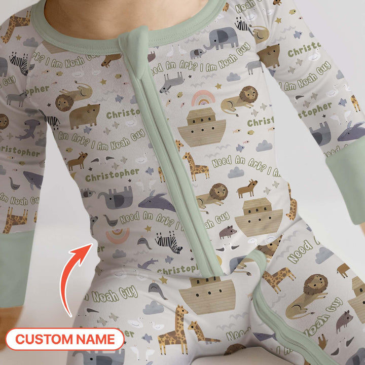 Need An Ark? I Noah Guy Custom Name Convertible Zippy , Need An Ark? I Noah Guy Custom Name Convertible Zippy - 0-3M