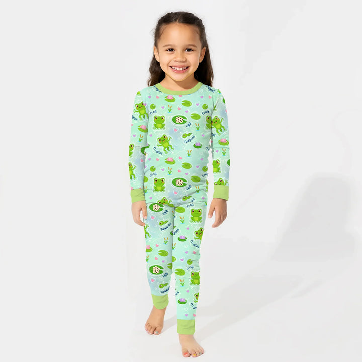 Zweiteiliges Langarm-Pyjama-Set mit Sommerfrüchten