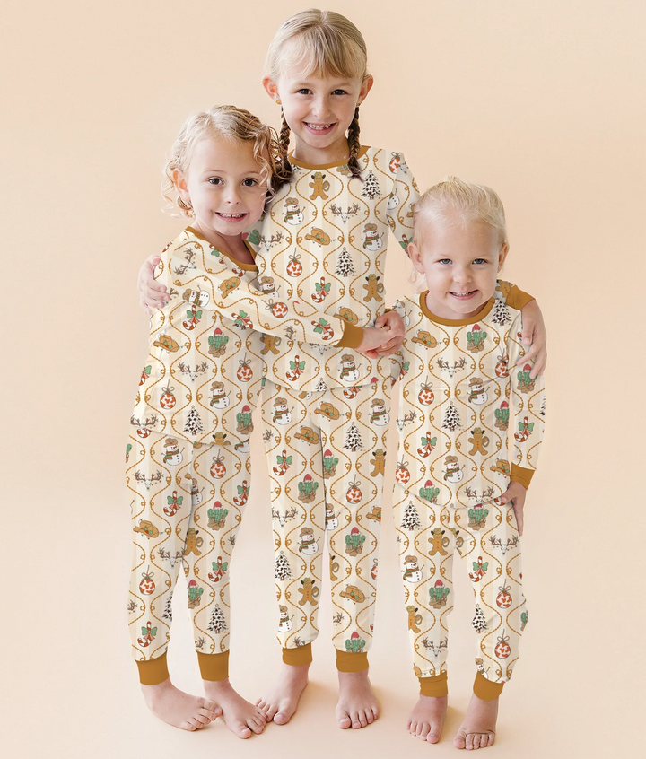 Howdy Christmas Two Piece Long Sleeve Pajama Set , Howdy Christmas Two Piece Long Sleeve Pajama Set - 12-18M