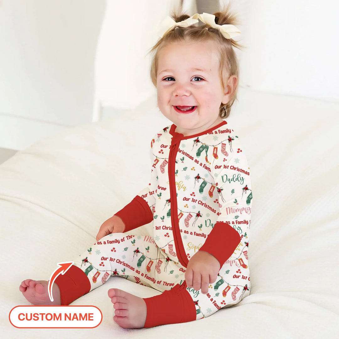 Custom Name Family Christmas Stockings Convertible Zippy , Custom Name Family Christmas Stockings Convertible Zippy - 0-3M