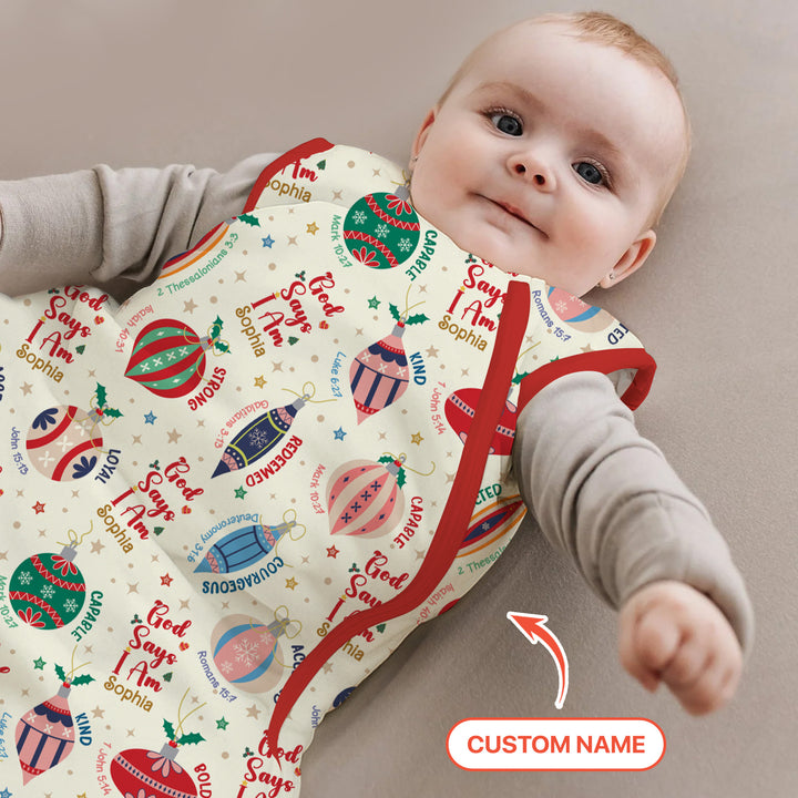 God Says I Am Joyful Christmas Sleep Bag For Baby