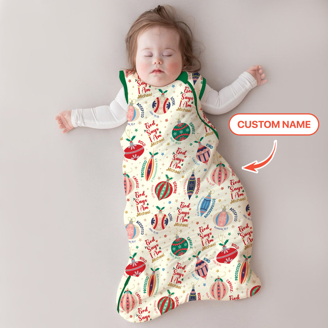 God Says I Am Joyful Christmas Sleep Bag For Baby