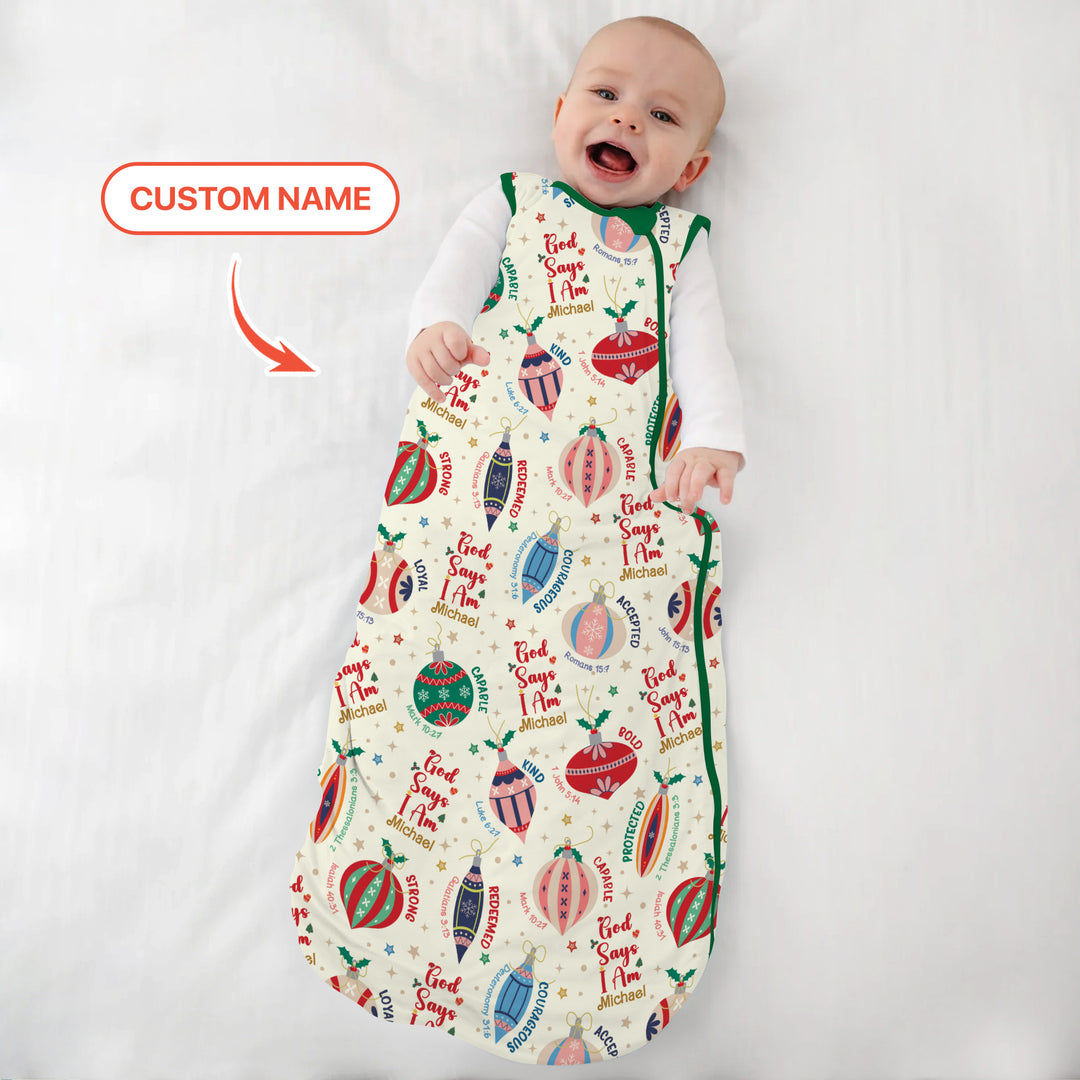 God Says I Am Joyful Christmas Sleep Bag For Baby