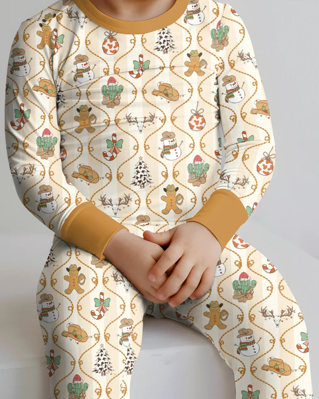 Howdy Christmas Two Piece Long Sleeve Pajama Set , Howdy Christmas Two Piece Long Sleeve Pajama Set - 12-18M