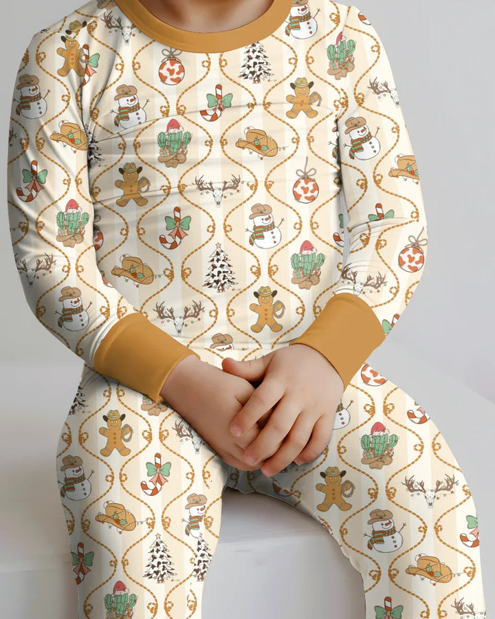 Howdy Christmas Two Piece Long Sleeve Pajama Set , Howdy Christmas Two Piece Long Sleeve Pajama Set - 12-18M