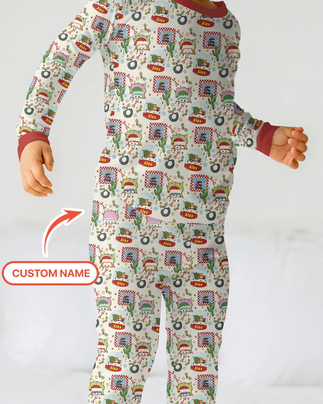Zweiteiliges Langarm-Pyjama-Set mit Sommerfrüchten