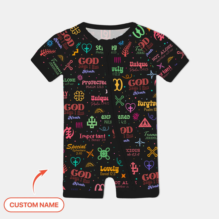 Personalized God Says I Am Custom Name Shorty Zippy , Personalized God Says I Am Custom Name Shorty Zippy - 0-3M