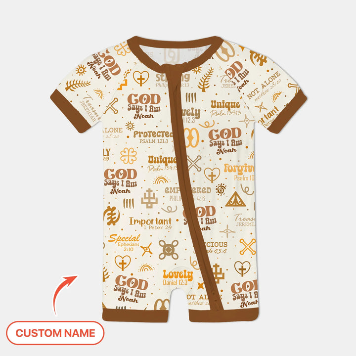 Personalized God Says I Am Custom Name Shorty Zippy , Personalized God Says I Am Custom Name Shorty Zippy - 0-3M