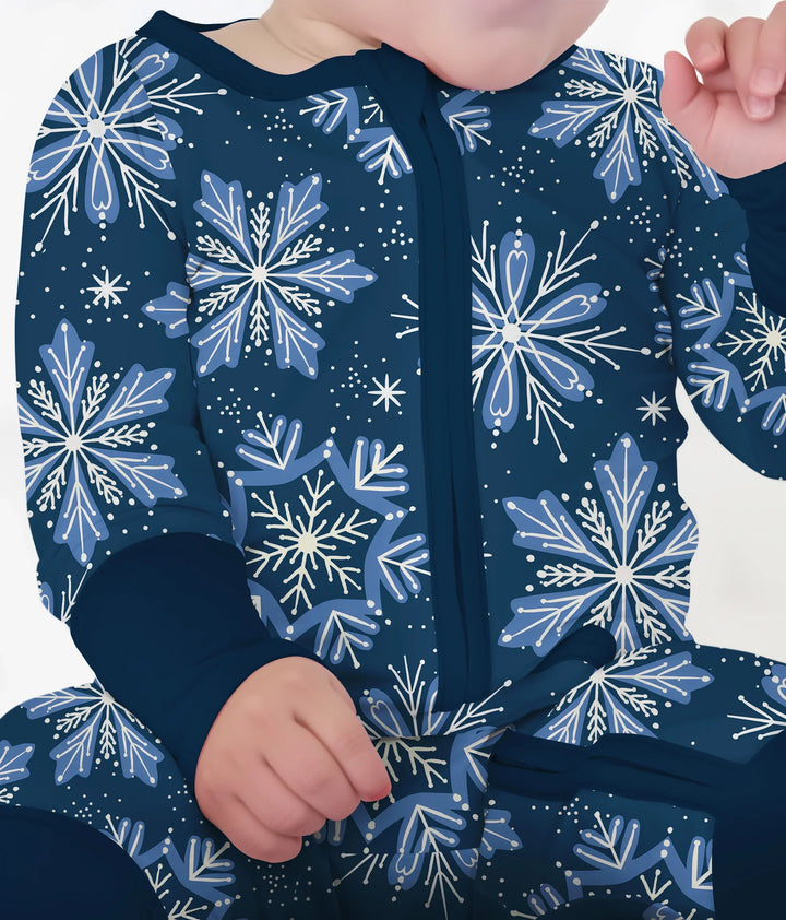 Winter Snowflakes Convertible Zippy , Winter Snowflakes Convertible Zippy - 0-3M