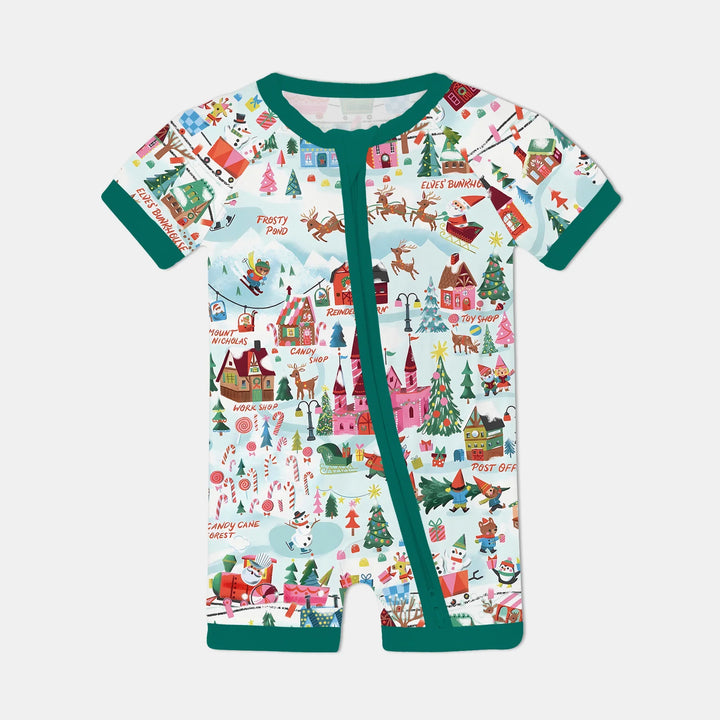 Santa's City Maps Shorty Zippy , Santa's City Maps Shorty Zippy - 0-3M / Green