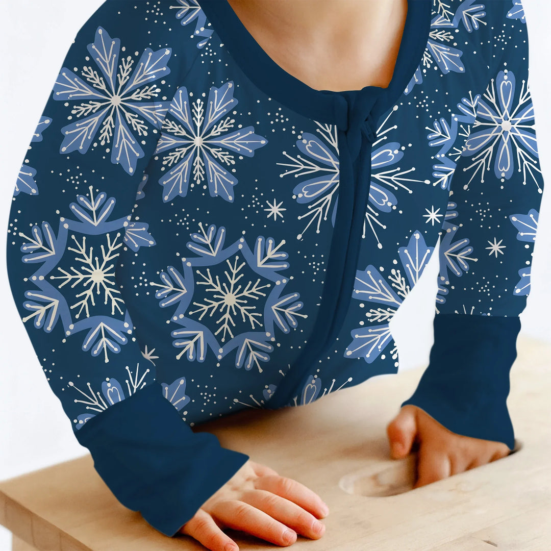 Winter Snowflakes Convertible Zippy , Winter Snowflakes Convertible Zippy - 0-3M