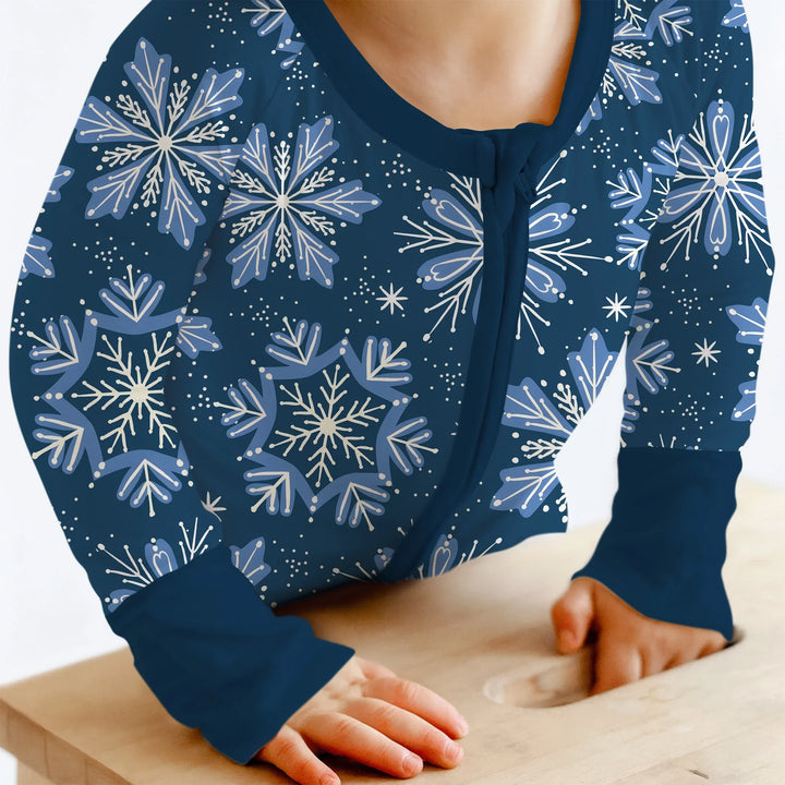 Winter Snowflakes Convertible Zippy , Winter Snowflakes Convertible Zippy - 0-3M