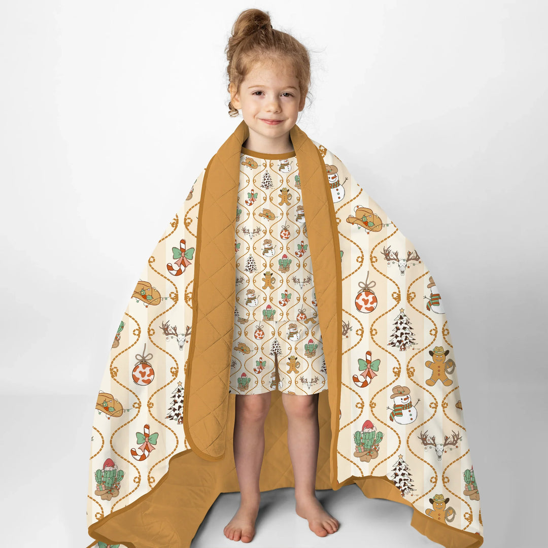 Howdy Christmas Toddler Blanket , Howdy Christmas Toddler Blanket - Default Title