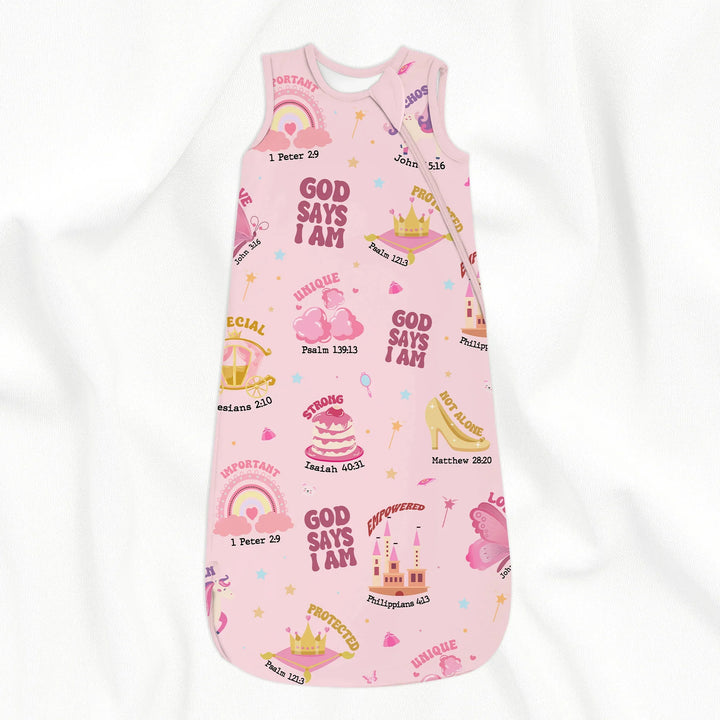 God Says I Am Girl Sleep Bag 1.0 TOG , God Says I Am Girl Sleep Bag 1.0 TOG - XS / Pink