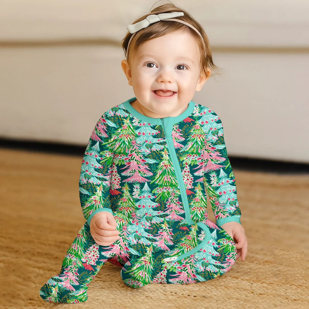 Brushstroke Merry Trees Convertible Zippy , Brushstroke Merry Trees Convertible Zippy - 0-3M