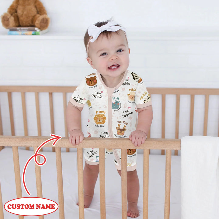 God’s Little Zoo Custom Name Shorty Zippy , God’s Little Zoo Custom Name Shorty Zippy - 0-3M