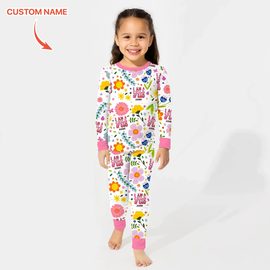 Zweiteiliges Langarm-Pyjama-Set mit Sommerfrüchten