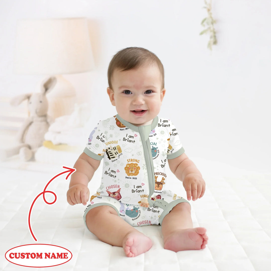 God’s Little Zoo Custom Name Shorty Zippy , God’s Little Zoo Custom Name Shorty Zippy - 0-3M