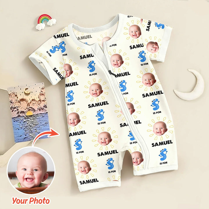 Alphabet Custom Face Baby Shorty Zippy , Alphabet Custom Face Baby Shorty Zippy - 0-3M