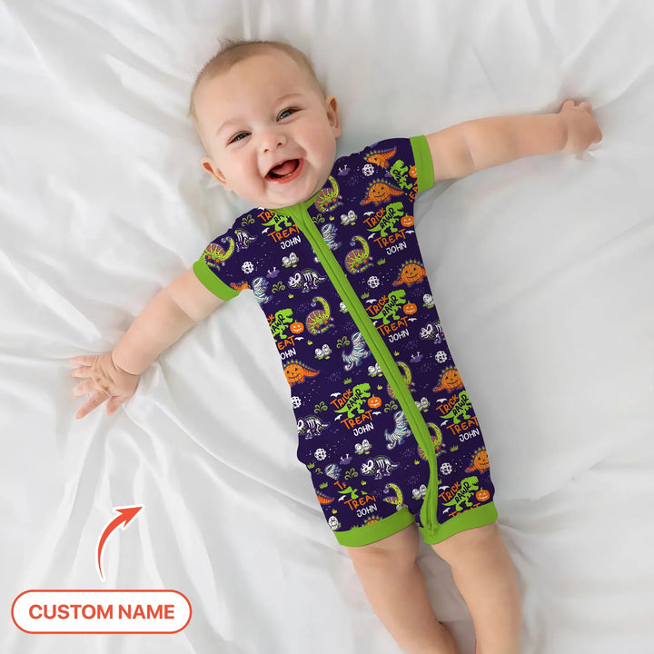 Trick Rawr Treat Custom Name Shorty Zippy , Trick Rawr Treat Custom Name Shorty Zippy - 0-3M