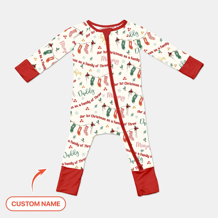 Custom Name Family Christmas Stockings Convertible Zippy , Custom Name Family Christmas Stockings Convertible Zippy - 0-3M