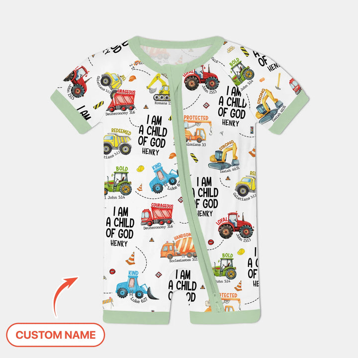 I Am A Child Of God Custom Name Shorty Zippy , I Am A Child Of God Custom Name Shorty Zippy - 0-3M