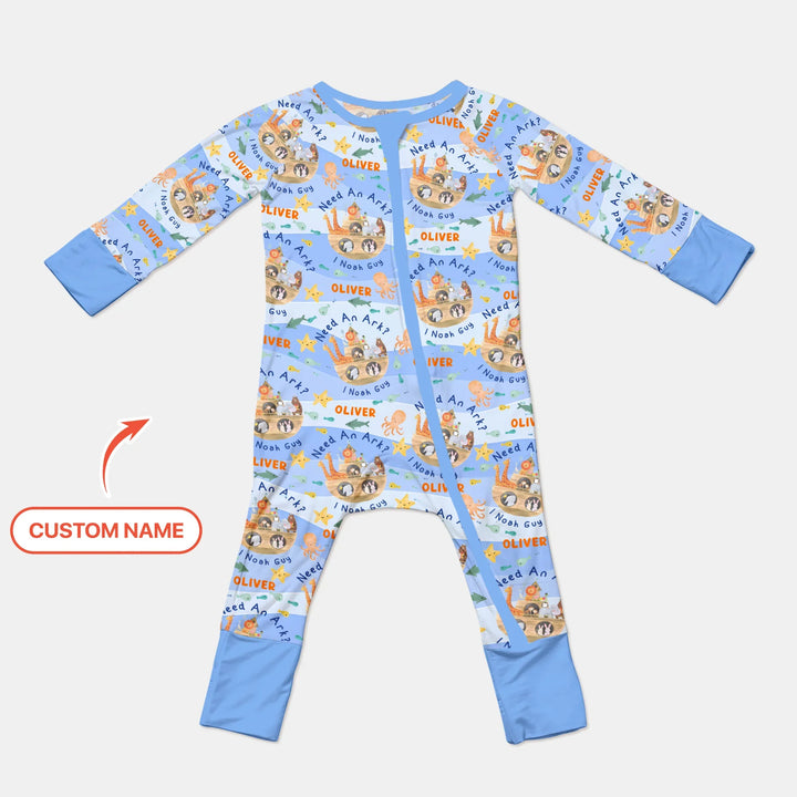 Noah’s Ark Custom Name Boy Convertible Zippy , Noah’s Ark Custom Name Boy Convertible Zippy - 0-3M