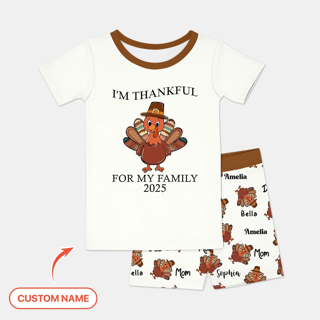 Zweiteiliges Pyjama-Set mit kurzen Ärmeln und Shorts im Sommer-Design