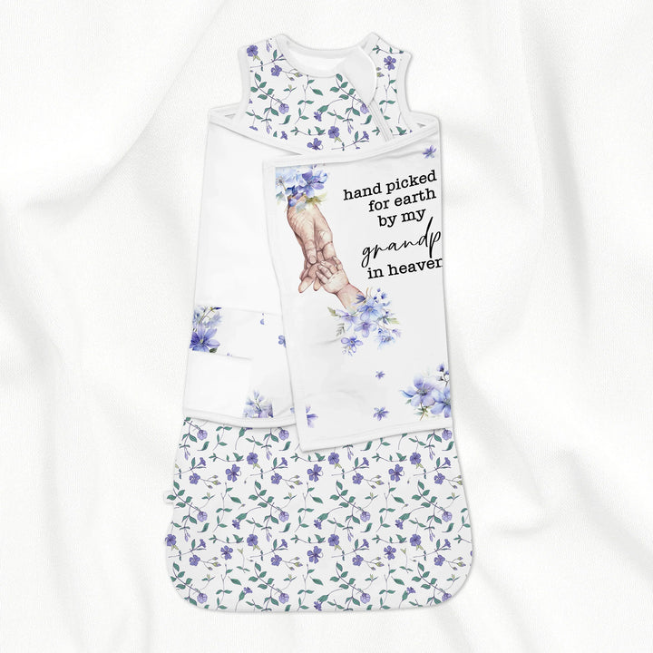 Custom Floral Sleep Bag Swaddler - Hand picked for earth , Custom Floral Sleep Bag Swaddler - Hand picked for earth - XS