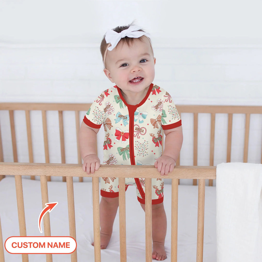 Custom Retro Bowl Christmas Shorty Zippy , Custom Retro Bowl Christmas Shorty Zippy - 0-3M