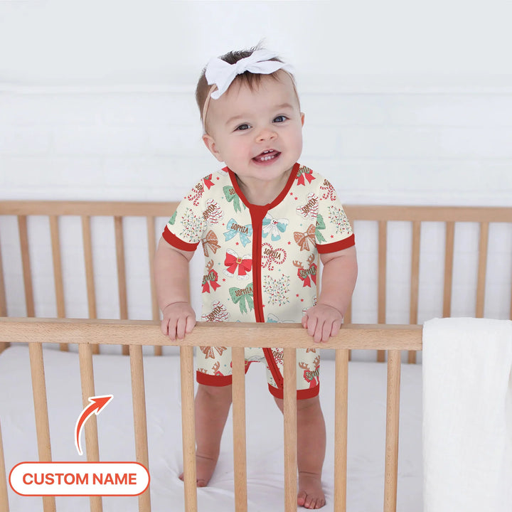 Custom Retro Bowl Christmas Shorty Zippy , Custom Retro Bowl Christmas Shorty Zippy - 0-3M