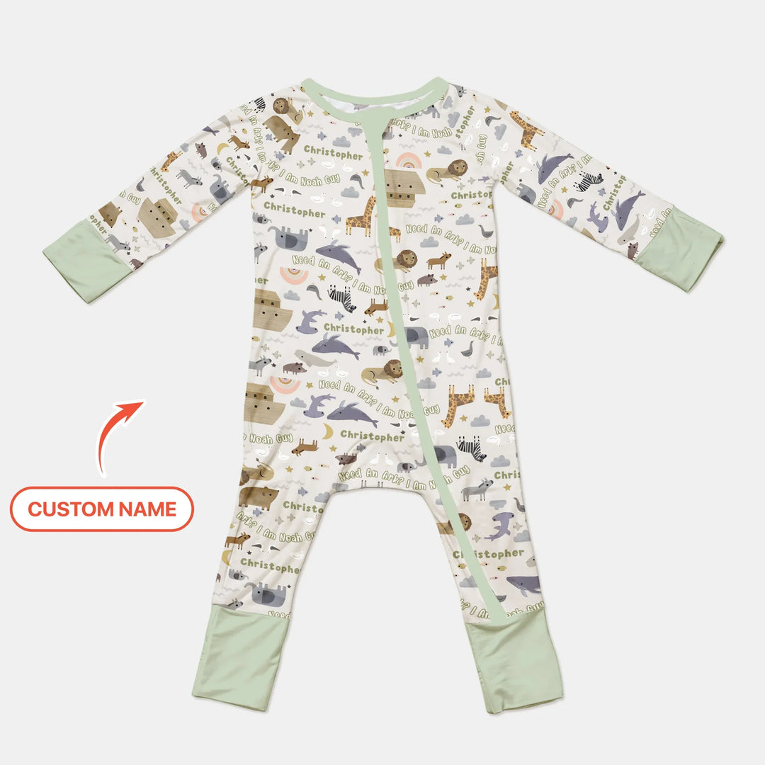 Need An Ark? I Noah Guy Custom Name Convertible Zippy , Need An Ark? I Noah Guy Custom Name Convertible Zippy - 0-3M