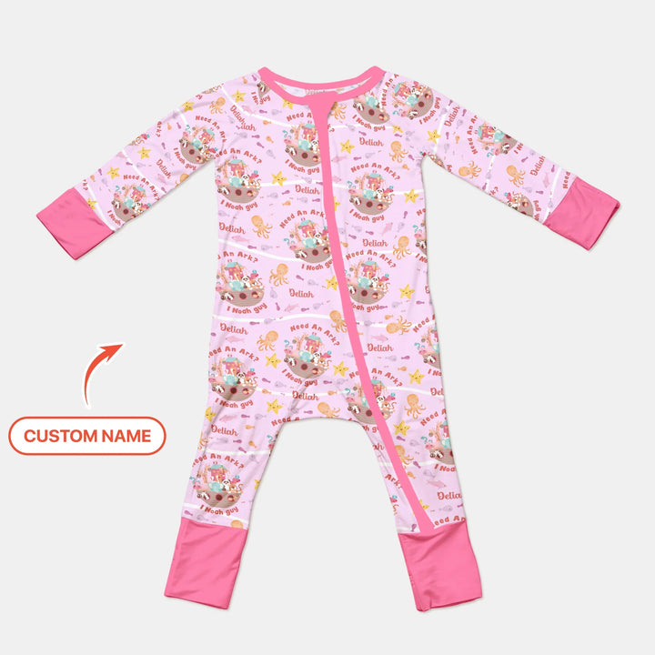 Noah’s Ark Custom Name Girl Convertible Zippy , Noah’s Ark Custom Name Girl Convertible Zippy - 0-3M
