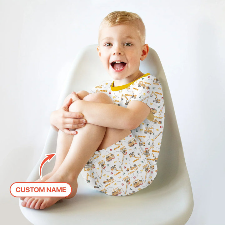 Zweiteiliges Pyjama-Set mit kurzen Ärmeln und Shorts im Sommer-Design