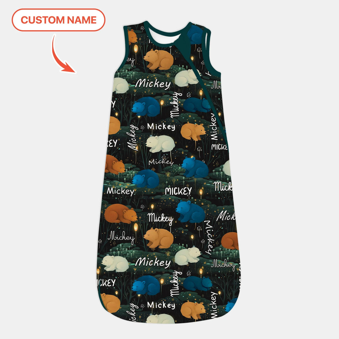 Woodland Whimsy Custom Name Sleep Bag , Woodland Whimsy Custom Name Sleep Bag - XS / 0.5 TOG