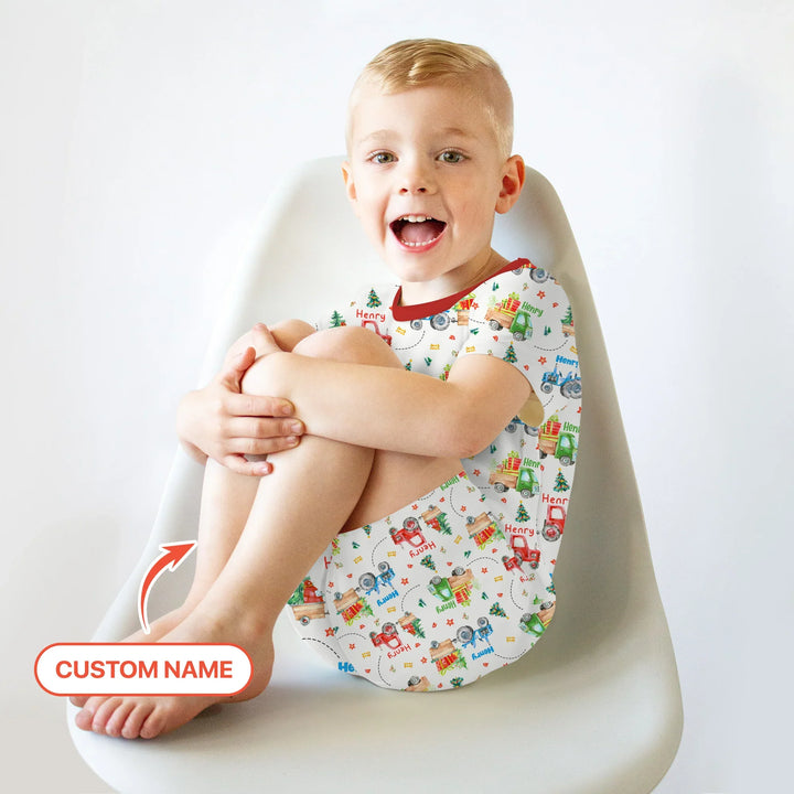 Zweiteiliges Pyjama-Set mit kurzen Ärmeln und Shorts im Sommer-Design