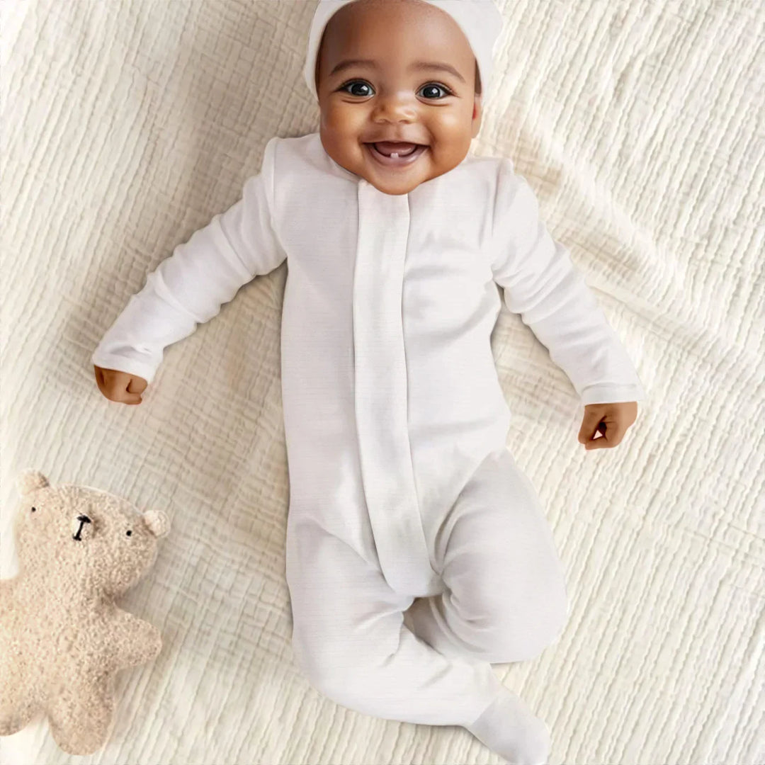 Cloud Magnetic Footie Romper , Cloud Magnetic Footie Romper - Newborn