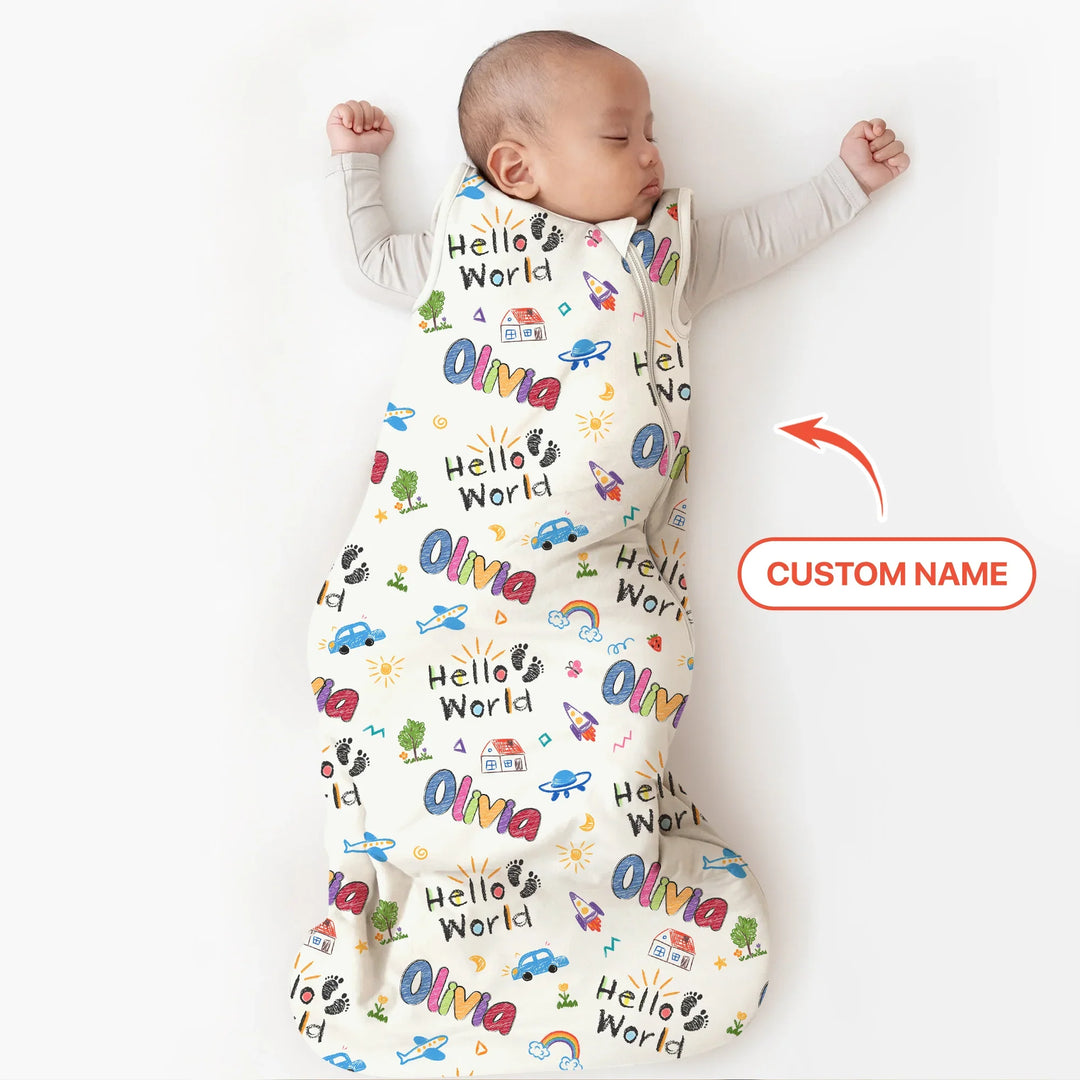 Custom Name "Hello World" - Sleep Bag , Custom Name "Hello World" - Sleep Bag - XS / 0.5 TOG