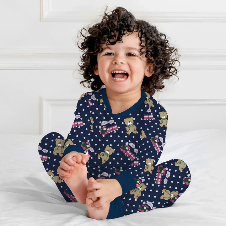 Huntrix Choo Choo Two Piece Long Sleeve Pajama Set , Huntrix Choo Choo Two Piece Long Sleeve Pajama Set - 12-18M