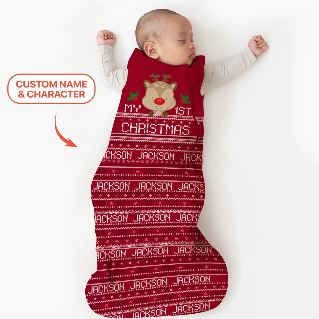 Custom My 1st Christmas Sleep Bag , Custom My 1st Christmas Sleep Bag - XS / 0.5 TOG