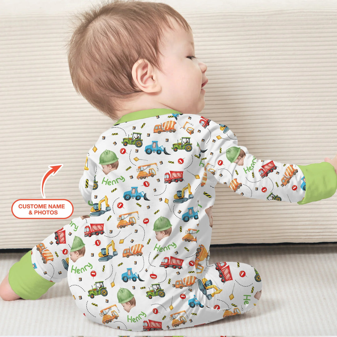 Gerippte Babykleidung mit individuellem Foto - Weich & Skizzenhaft