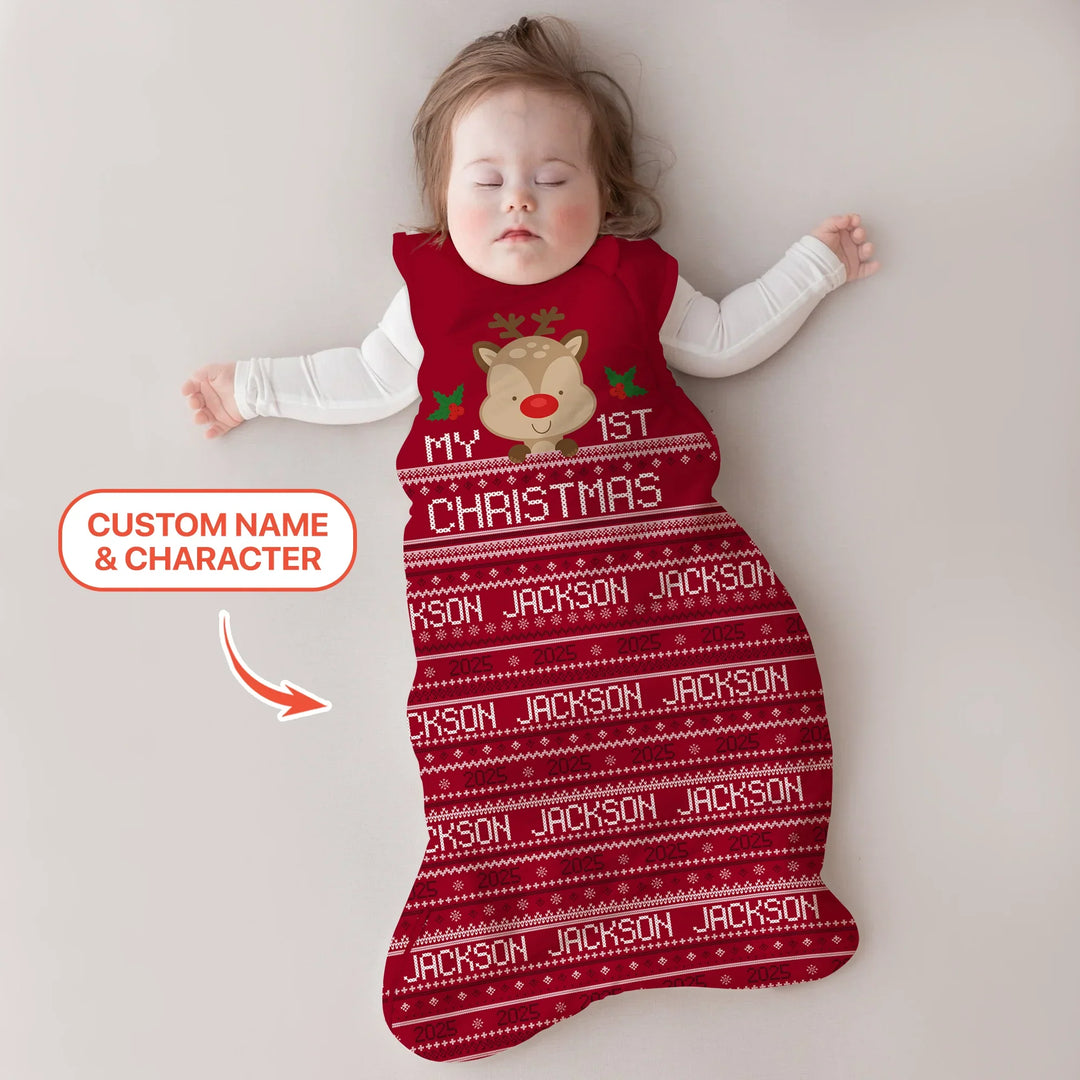 Custom My 1st Christmas Sleep Bag , Custom My 1st Christmas Sleep Bag - XS / 0.5 TOG