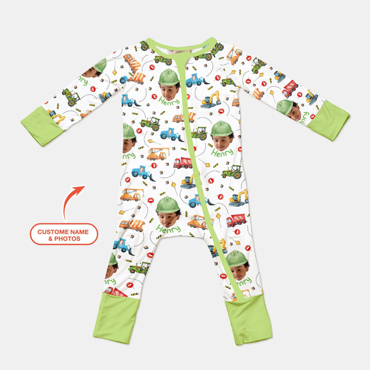 Gerippte Babykleidung mit individuellem Foto - Weich & Skizzenhaft